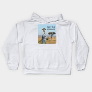 Giraffe Hunter on Safari Kids Hoodie